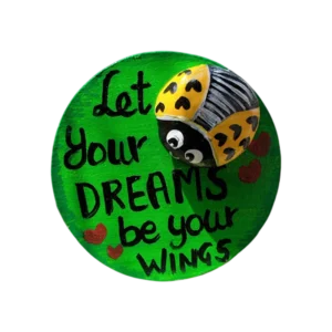 handpainted bug fridge magnet single