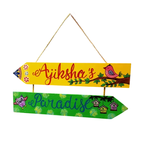 kids name plates 2 planks