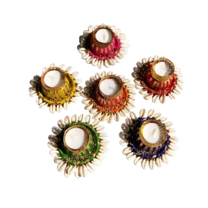 shell ttealights set of six