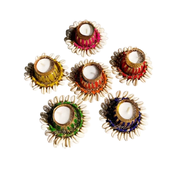 shell ttealights set of six
