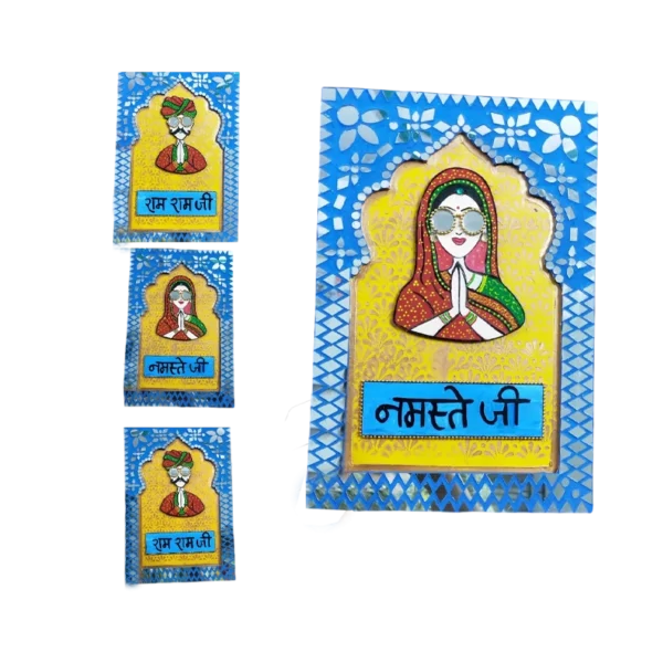 rajasthani couple wall jharokha set of 2