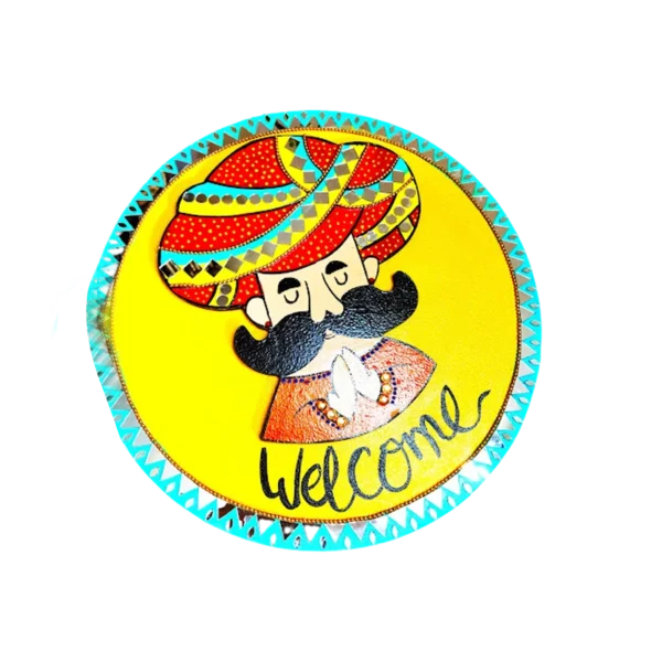 rajasthani man wall plate